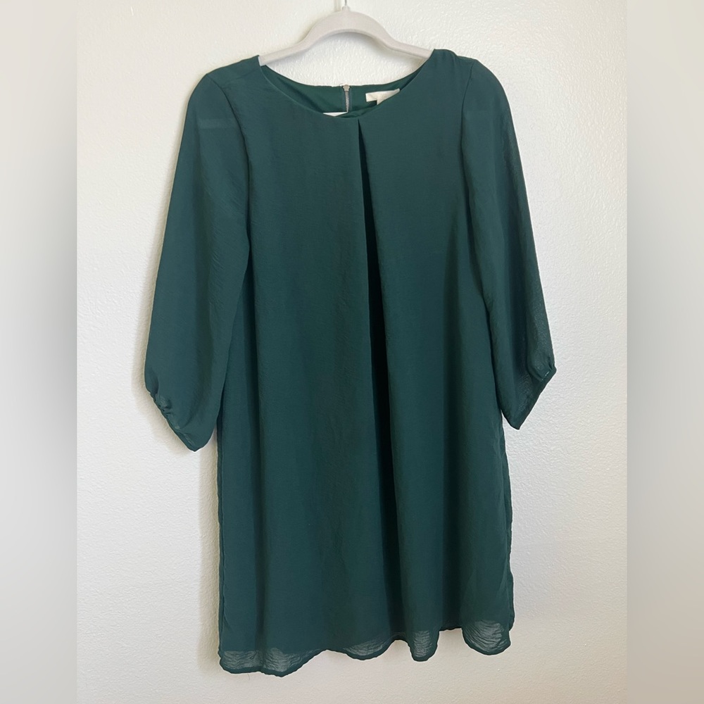 Dark Green knee Length dress